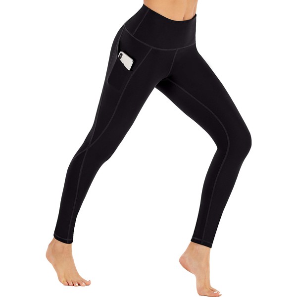 Ewedoos Leggings with Pockets for Women High Waisted Yoga Pants for Women with Pockets Soft Workout Leggings for Women Black