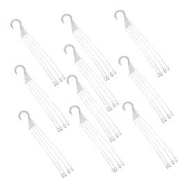 FUNOMOCYA 10Pcs Flower Pot Hanging Hooks Durable Plastic Planter Hangers for Garden Balcony and Home Decor Weather Resistant Planter Holders for Hanging Flower Pots
