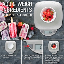 Taylor Taylor 11LB Capacity Digital Glass Top Kitchen Scale with LCD Display, Weight in Grams and Ounces for Baking, Cooking, and Meal Prep, Silver