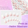 Lifextol 120PC Ombre Square Press on Nails Short Fake Nails