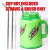 2 JUMBO 14" Stainless Steel Straws 100 oz HUGE SUPER