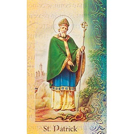 William J. Hirten Deluxe Catholic Holy Card with Traditional Prayers (Saint Patrick)