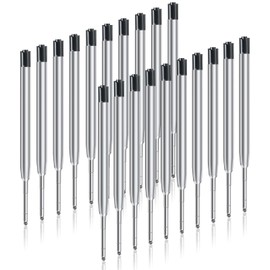 INBOLM 20 Pcs Replaceable Ballpoint Pen Refills for Parker,Black Ink Pen Refills for Parker Ballpoint Pens Medium Point Pen Refills for School and Office Supplies Size 1 Nib