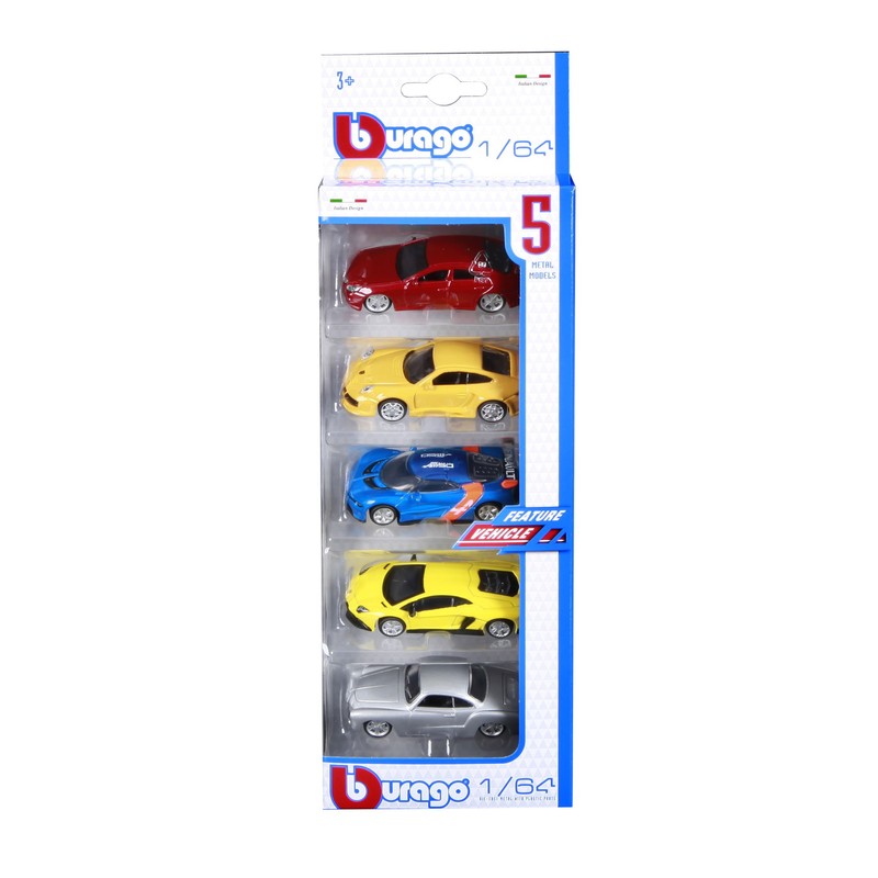 Bburago Maisto France BBURAGO - AUTO 1:64 - PACK 5