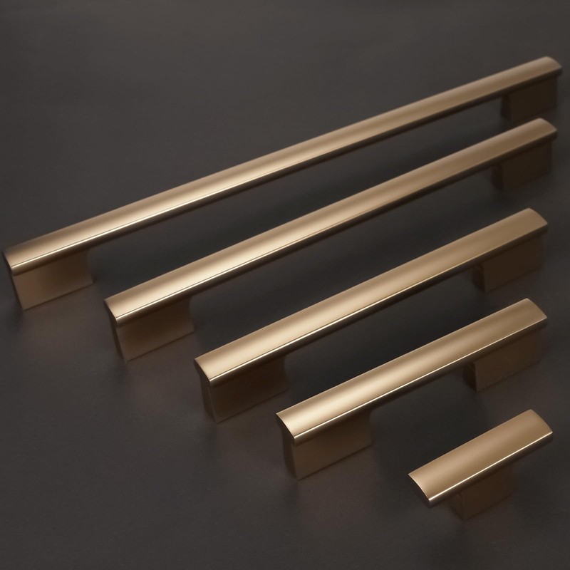 Amasideca 10 Pack Champagne Copper Pulls 5 Inch Hole Centers