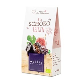 Odilia Bio Schoko Feigen 115g | Saftige Feigen in zarter Schokolade | Vegane & glutenfreie Nascherei | Ohne raffinierten Zucker | Mit Datteln gesüßt | Made in Germany