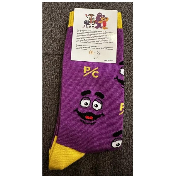 McDonald's 2024 McDonald’s Canada Exclusive Grimace Socks Purple One Size
