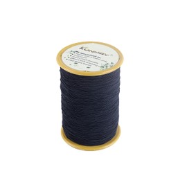 KONMAY Elastic Thread for Sewing Machine, 500 Meters 0.5mm Black for Shirring, Smocking, Gathering, Stretchy Strings for Bracelets