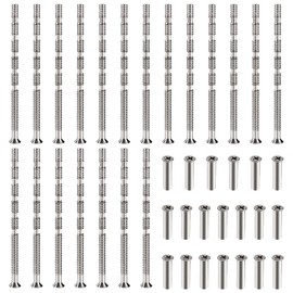 VooGenzek 20 PCS M3 Door Handle Screws, Connecting Bolts and Sleeve, Nickel Plated for Escutcheons, Door Handle, Cabinet, Drawers