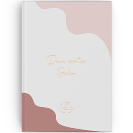 LEAF & GOLD® Elegant Baby Album for the First Year I Baby Gift for Birth for Boy or Girl I Baby Book with Gold Foil Embossing