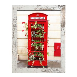 SESEAT 8x10 Picture Frame Rustic Distressed White, Display Pictures for Wall and Tabletop, 1 Pack