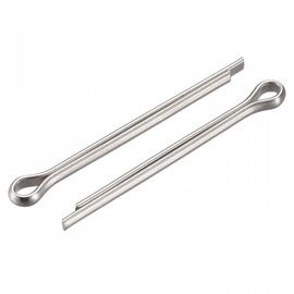 sourcing map Split Cotter Pin, 2.5mm x 30mm Stainless Steel Clip Fastener Fitting for Automotive, Mechanics, Silver Tone, 90Pcs