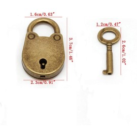 1Set Vintage Antique Style Mini Archaize Classic Padlocks Key Lock with Keys Keyed Padlocks, Padlocks and Hasps