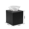 KINGFOM Square Tissue Box, PU Leather Cosmetic Tissues Box, Tissue