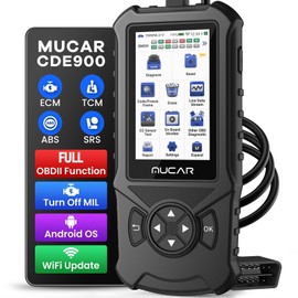 mucar CDE900 2+32G OBD2 Scanner Universal OBD II Code Reader, Extra Subscribe ECM+TCM+ABS+SRS 4 Systems and 28 Reset Car Diagnostic Tool Engine Code Reader