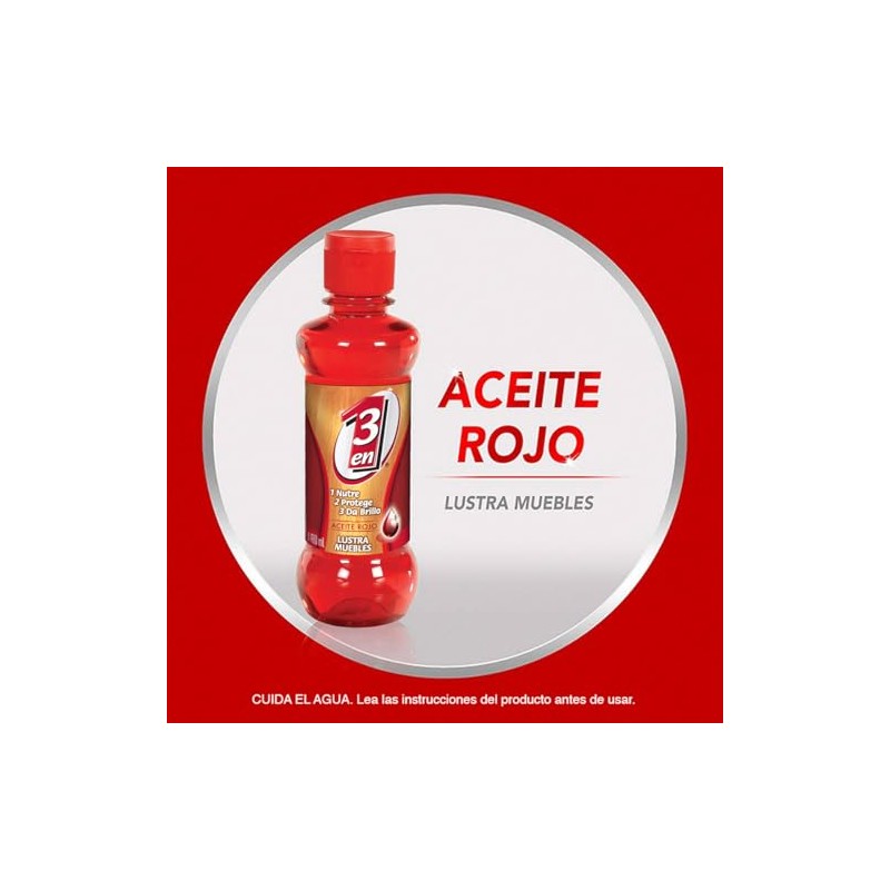 3 en 1® Lustrador de Muebles en Aceite 480 ml