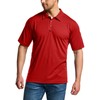 CQR Men's Polo Shirts, Tactical Short Sleeve Golf Performance Shirts,