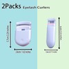 Benixmidart 2 Packs Eyelash Curler, Mini Eyelash Curler with Bonus