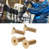 50Pcs Flat Hex Socket Screw Copper Countersunk Head Fastener Hardware