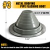 VIVIDA #3 Silicone Metal Roof Pipe Flashing Boot, High Temp