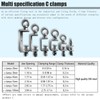 6-Pack Small C Clamps – 304 Stainless Steel Beam Clamps