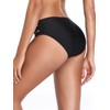 Ocean Blues Women's Black Full Coverage Bathing Suit Bottom Strappy
