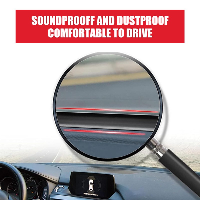 Polcatay Windshield Seals, Dust-Proof and Noise Reduction Rubber Strip, 6.5