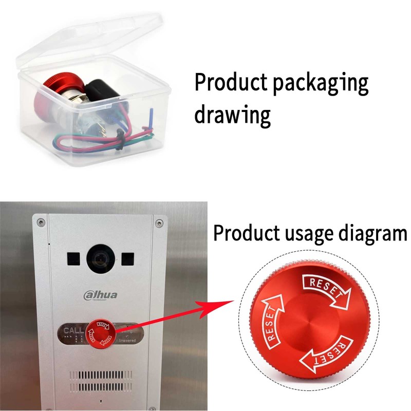 22mm Latching Emergency Stop Push Button Switch SPDT Mushroom Stianless