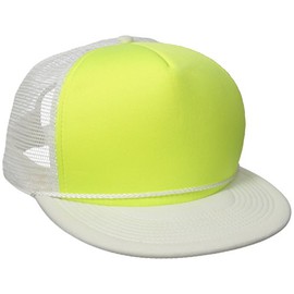 DECKY Mens Flat Baseball-caps, White/Yellow