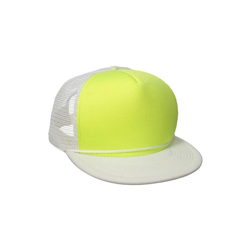 DECKY Mens Flat Baseball-caps, White/Yellow