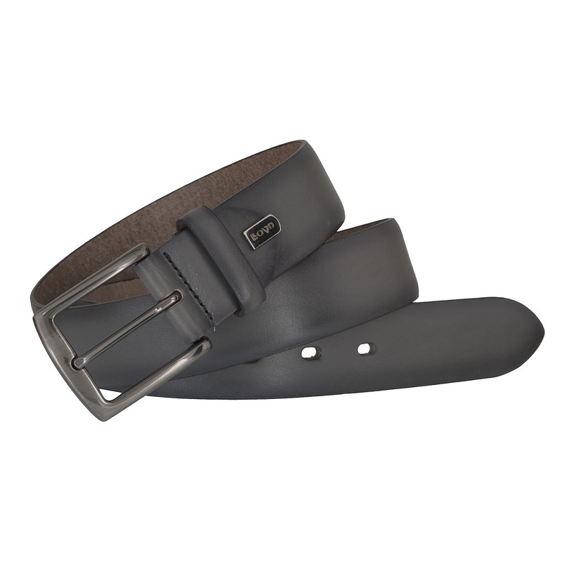 Lloyd 6838 Men's Leather Belt, Length: 105 cm, Grey, gray