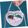 OHPHCALL 4pcs Yarn Basket Base Heart DIY for Crochet Transparent
