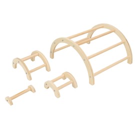 Chick Perch Paw Grinding Stable Structure Arch Shape Wooden Chicken Bar Stand for Farm Pet Coop