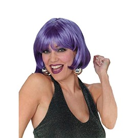 Purple Short Bob Costume Wig
