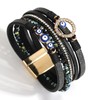 Evil Eye Bracelet for Women Multilayer Leather Wrap Bracelet Boho
