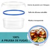 3Pk Contenedores para Alimentos, Con Tapas Sellado Antifugas