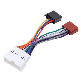 Aeun ISO Radio Connector Cable for Nissan Navara D40 2005-2015, ABS Plastic & Metal, Radio Wiring Harness