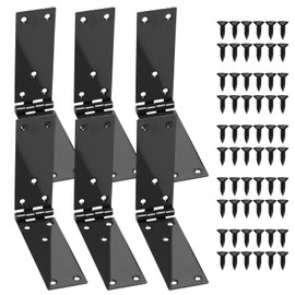 Pack of 6 Box Hinges, Foldable, Door Hinges, Furniture Hinges for Drawers, Door Hinges Heavy Duty, Galvanised Screw-On Hinges Furniture Strap for Wooden Doors, Wooden Crates, Cabinets (200 x 35 mm)