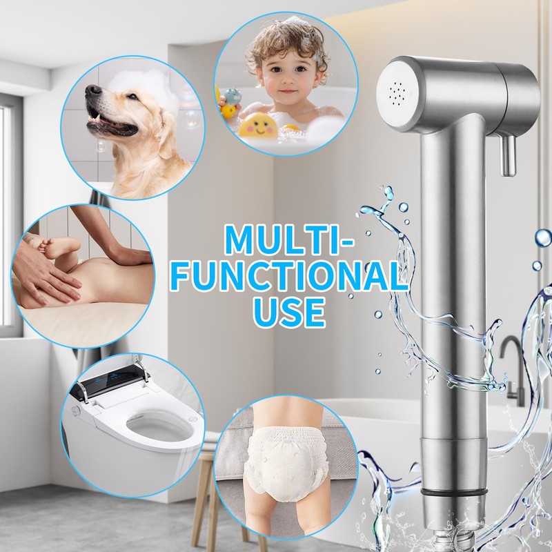 KWOCI Stainless Steel Handheld Bidet Sprayer