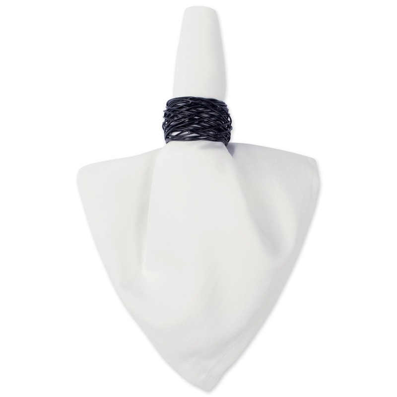 DII Wrinkle Resistant 20x20 Polyester Napkin, Pack of 6, White