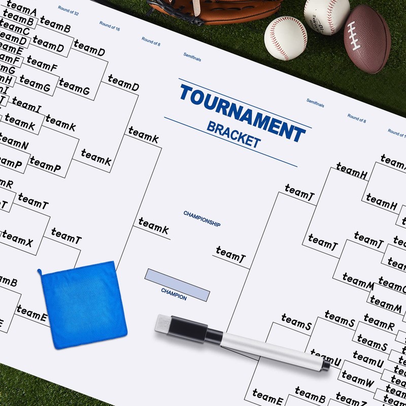 Pasimy Tournament Bracket Poster Set Includes 24 x 36 Inch