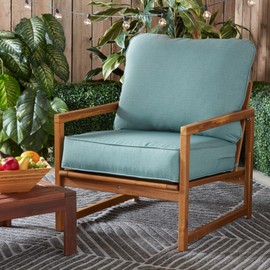 Greendale Home Fashions Outdoor Reversible 2-Piece Deep Seat Cushion Set, Seafoam