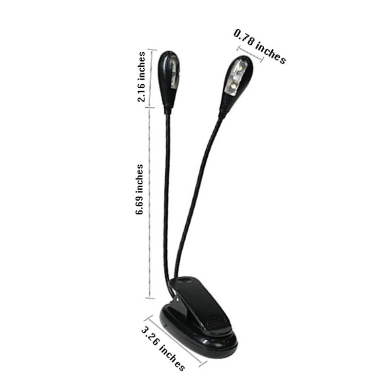 OsAtNb 8 LED Music Stand Light 3modes USB Book Light