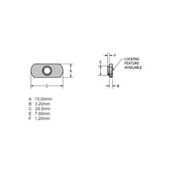 20 Pack M6 X 1.0-6H Spot Weld Nuts - Double Tab - Center Hole Design Spot Weld Nut - Low-Carbon Steel