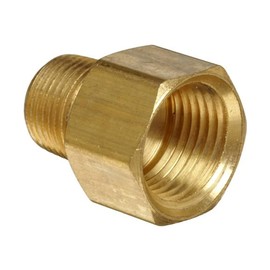 FloFlex 2 Pack, 1/2" Male NPT x 1/2" Female G BSPP Fitting, NPT Male x BSPP Female Thread Adaptor, Male NPT x Female G Thread Convertor, Brass Conversion Fitting, 2 Pcs.