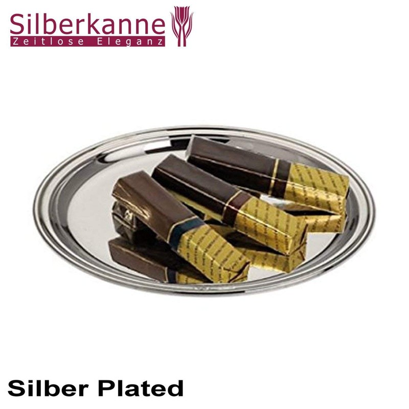 SILBERKANNE Glass Plate Glass Coaster Classic D 11 cm Premium