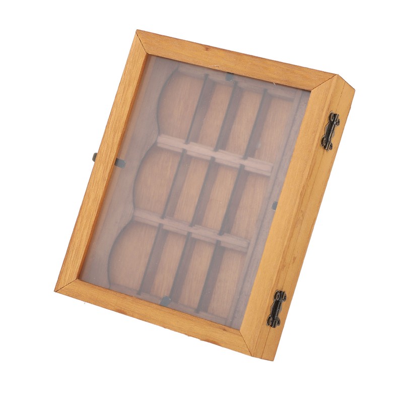 Miniature Wooden Bookshelf Anxiety Relief Multi Books Display Case Cabinet