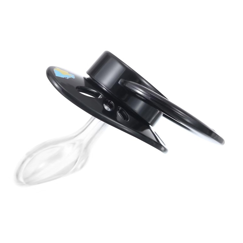 Landofgenie Adult Size Printed Dummy Large Teat Shield Dummy Black