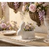 Napco Rabbit Shaped Ceramic Planter/Cache Pot, Small, White