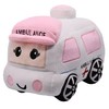 YONLIT Soft Plush Ambulance Stuffed Car Toy Super Cute White